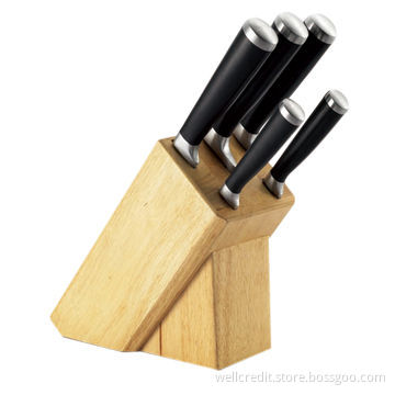 6pcs Stainless steel knife set with wooden stand